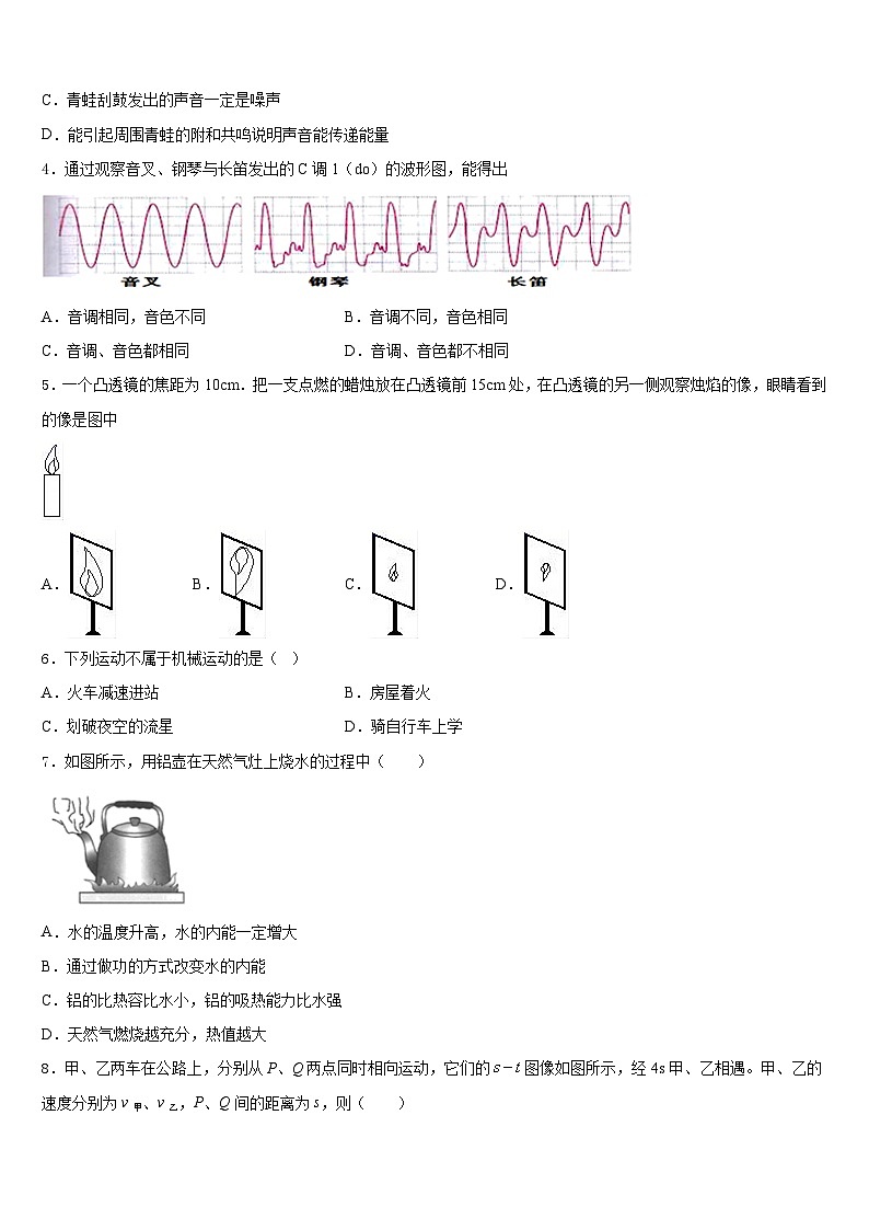 2023-2024学年江西婺源县物理八上期末达标检测模拟试题含答案第2页