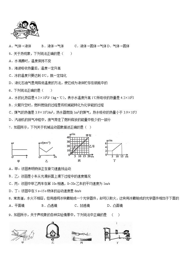 2023-2024学年江西省德安县塘山中学八年级物理第一学期期末考试模拟试题含答案第2页