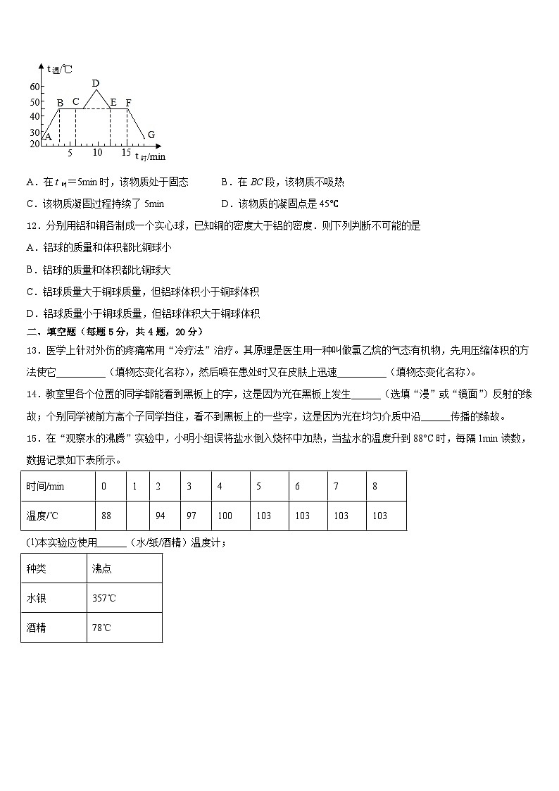 2023-2024学年江西省吉安永丰县联考八上物理期末质量跟踪监视模拟试题含答案第3页