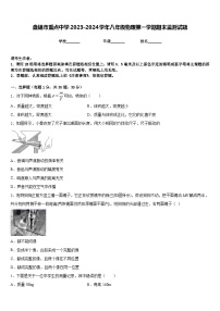 盘锦市重点中学2023-2024学年八年级物理第一学期期末监测试题含答案