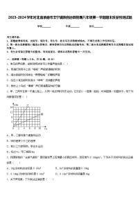 2023-2024学年河北省承德市丰宁满族自治县物理八年级第一学期期末质量检测试题含答案