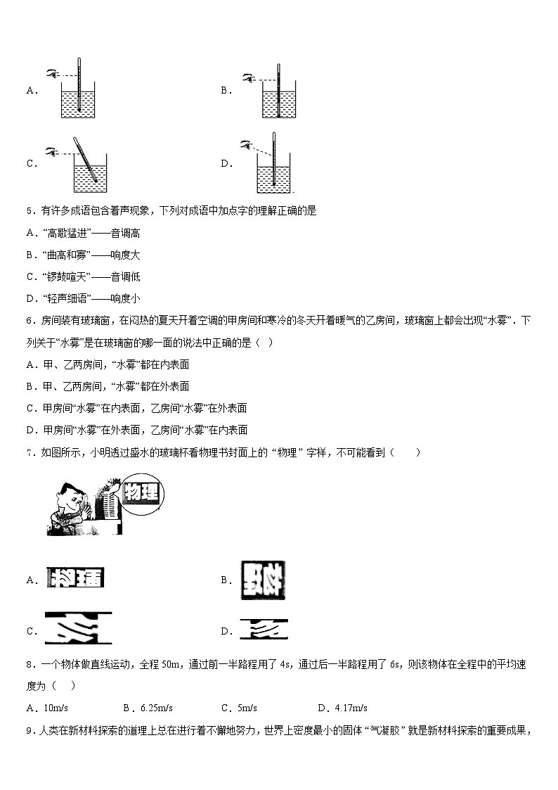 2023-2024学年河北省高邑县八上物理期末经典模拟试题含答案第2页
