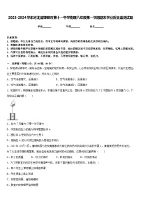 2023-2024学年河北省邯郸市第十一中学物理八年级第一学期期末学业质量监测试题含答案