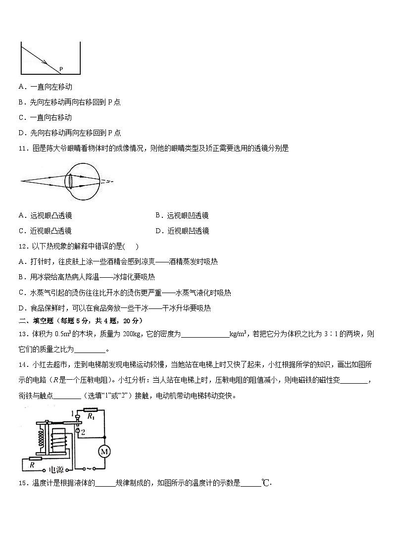 2023-2024学年河北省秦皇岛市海港区物理八上期末监测模拟试题含答案第3页