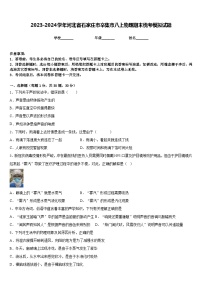 2023-2024学年河北省石家庄市辛集市八上物理期末统考模拟试题含答案