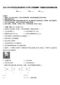 2023-2024学年河北石家庄新华区42中学八年级物理第一学期期末质量检测模拟试题含答案