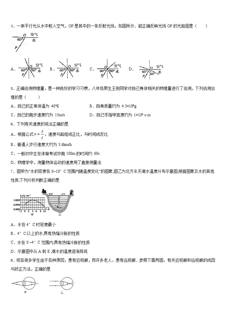 2023-2024学年河南省南和县物理八年级第一学期期末监测模拟试题含答案第2页