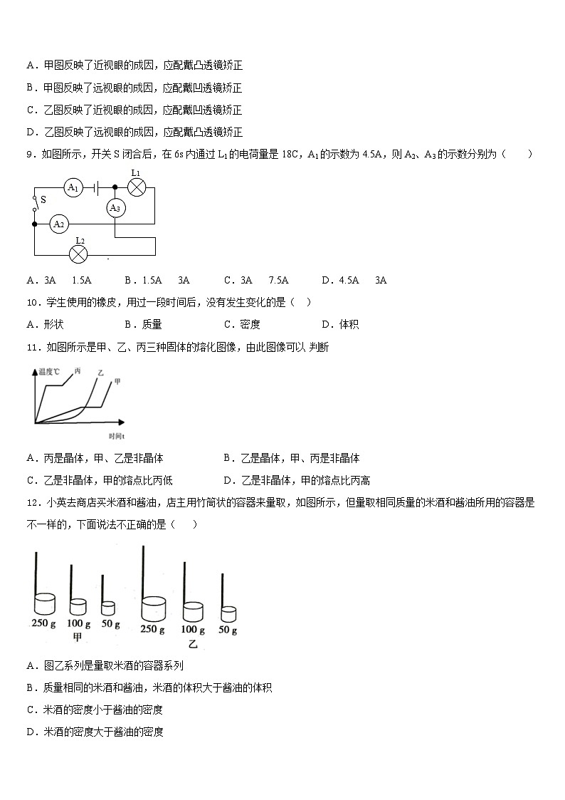 2023-2024学年河南省南和县物理八年级第一学期期末监测模拟试题含答案第3页
