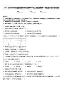 2023-2024学年河南省信阳市浉河区第九中学八年级物理第一学期期末调研模拟试题含答案