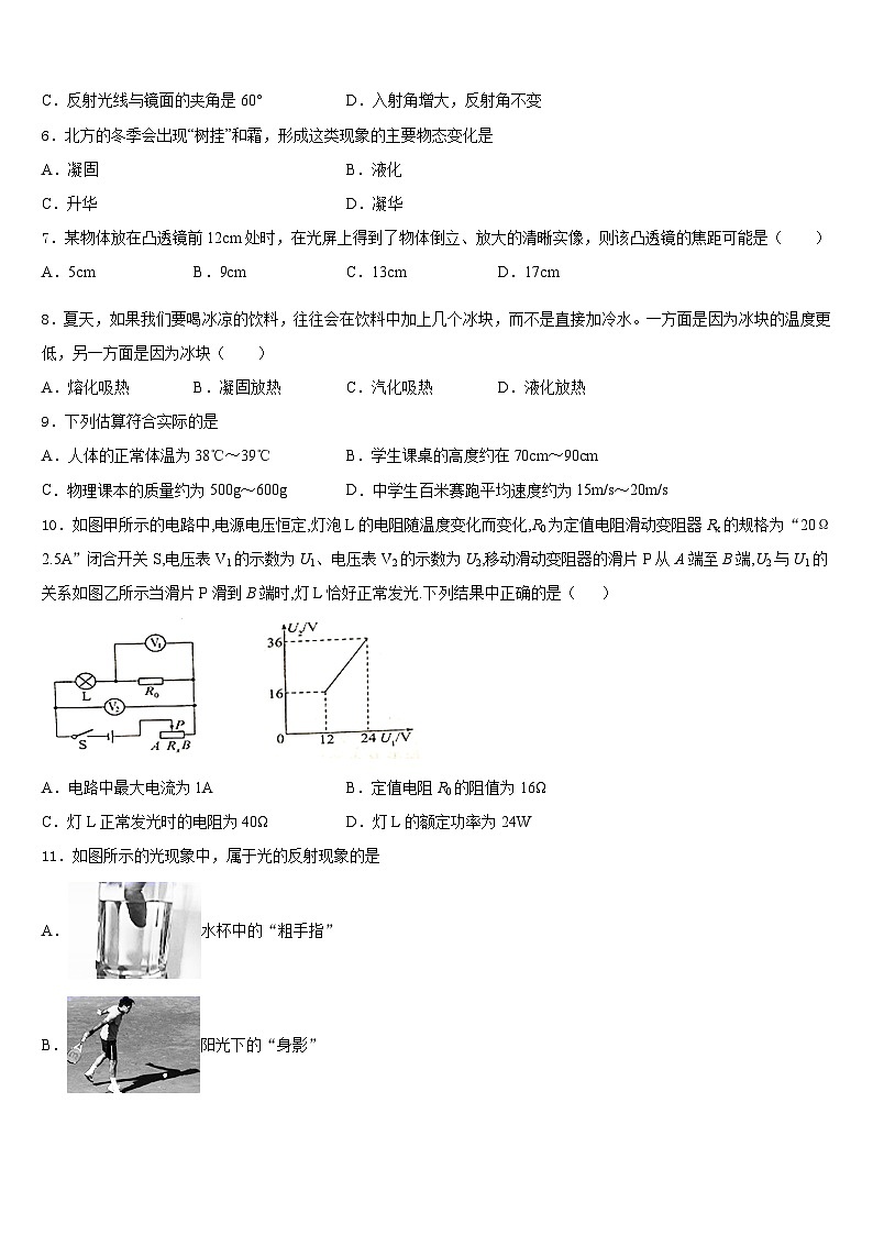 2023-2024学年河南省三门峡市八年级物理第一学期期末统考模拟试题含答案02