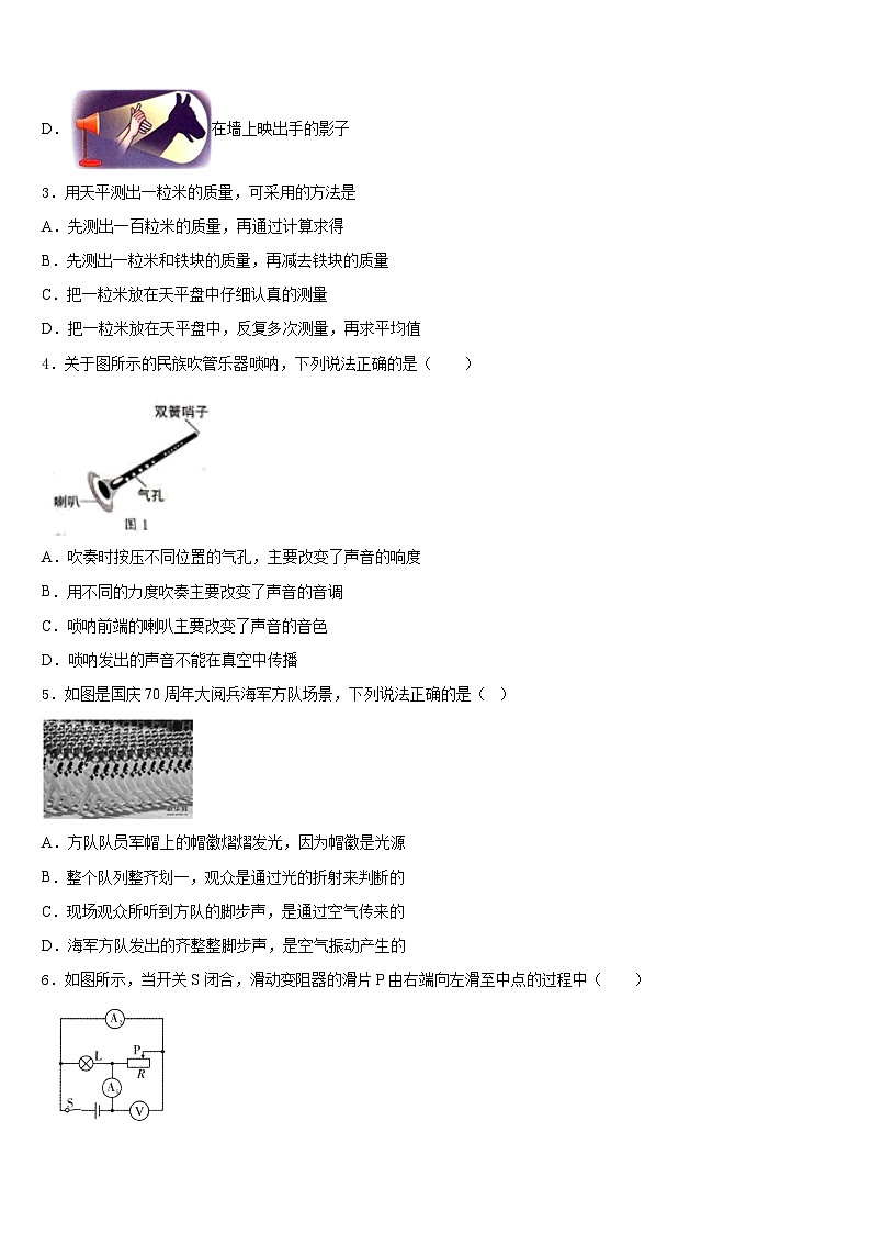 2023-2024学年河南卢氏县物理八年级第一学期期末质量检测模拟试题含答案第2页