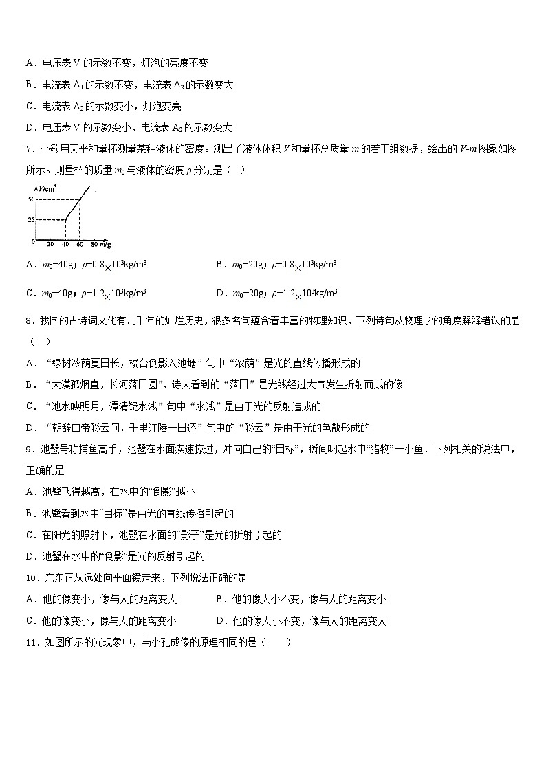 2023-2024学年河南卢氏县物理八年级第一学期期末质量检测模拟试题含答案第3页