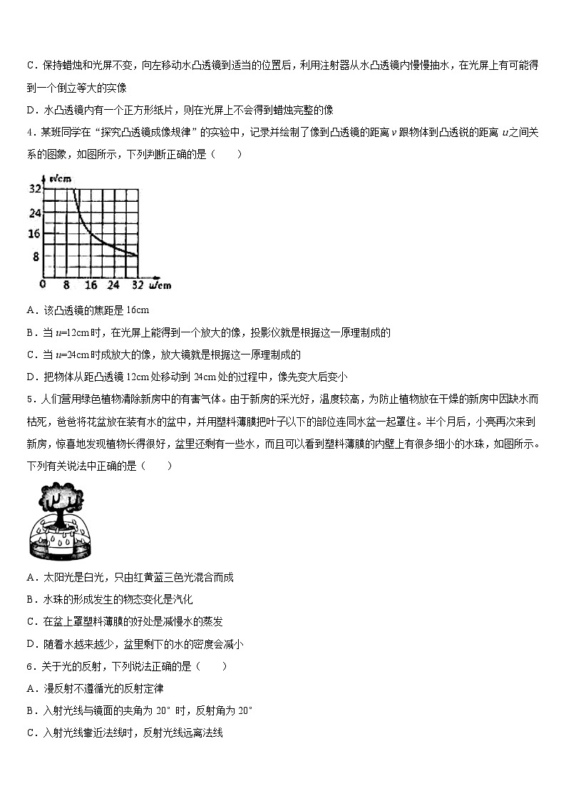 2023-2024学年河南省滑县物理八上期末复习检测模拟试题含答案第2页