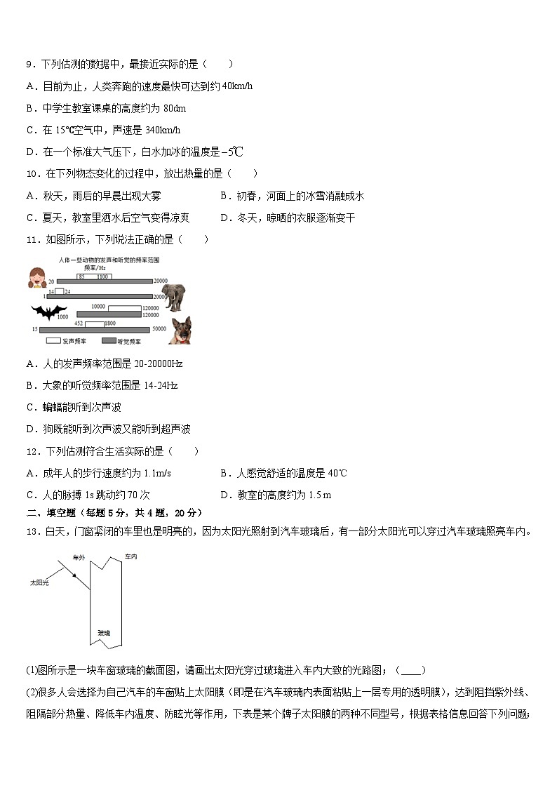 2023-2024学年河南省林州市第七中学八年级物理第一学期期末学业质量监测试题含答案第3页