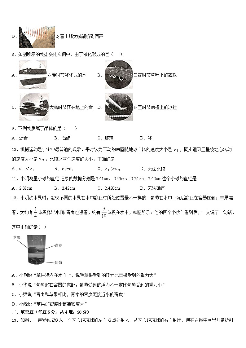 2023-2024学年河南省洛阳市孟津县八上物理期末质量检测试题含答案03