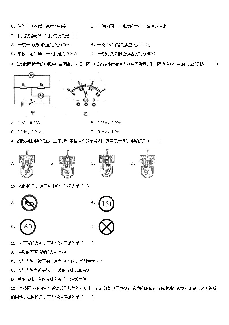 2023-2024学年河南省商丘市物理八上期末经典试题含答案第2页