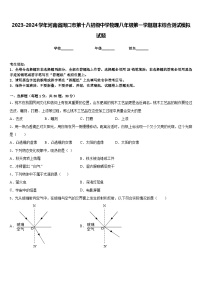 2023-2024学年河南省周口市第十八初级中学物理八年级第一学期期末综合测试模拟试题含答案