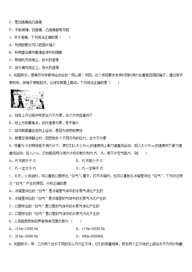 2023-2024学年河南省新乡、开封市名校联考八年级物理第一学期期末质量跟踪监视模拟试题含答案第2页