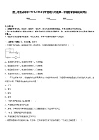 眉山市重点中学2023-2024学年物理八年级第一学期期末联考模拟试题含答案