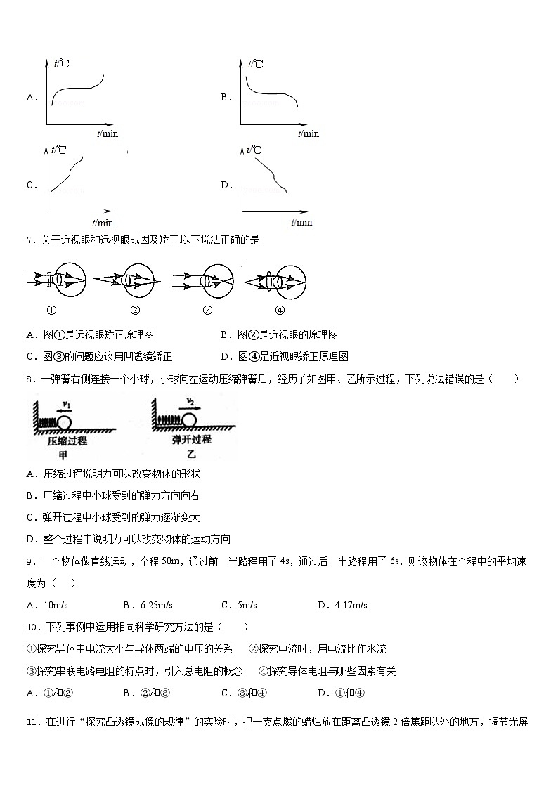 2023-2024学年河南省鹤壁市八上物理期末检测模拟试题含答案第2页