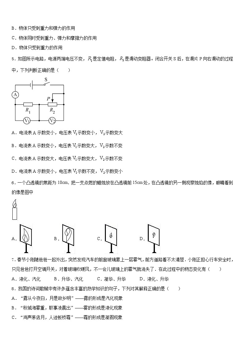 2023-2024学年河南省濮阳县区联考物理八上期末达标检测模拟试题含答案第2页