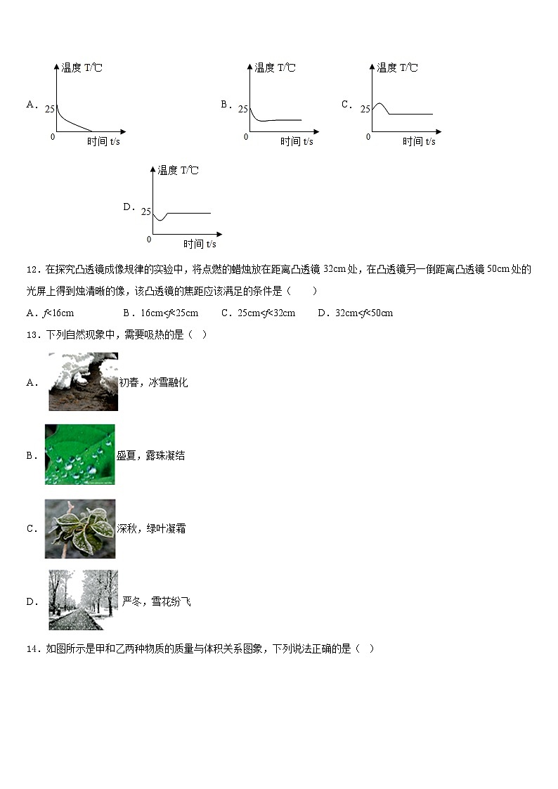 2023-2024学年河南省郑州高新区八一中学物理八年级第一学期期末考试模拟试题含答案03