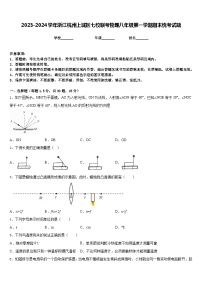 2023-2024学年浙江杭州上城区七校联考物理八年级第一学期期末统考试题含答案