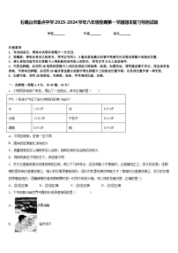 石嘴山市重点中学2023-2024学年八年级物理第一学期期末复习检测试题含答案