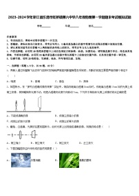 2023-2024学年浙江省乐清市虹桥镇第六中学八年级物理第一学期期末考试模拟试题含答案