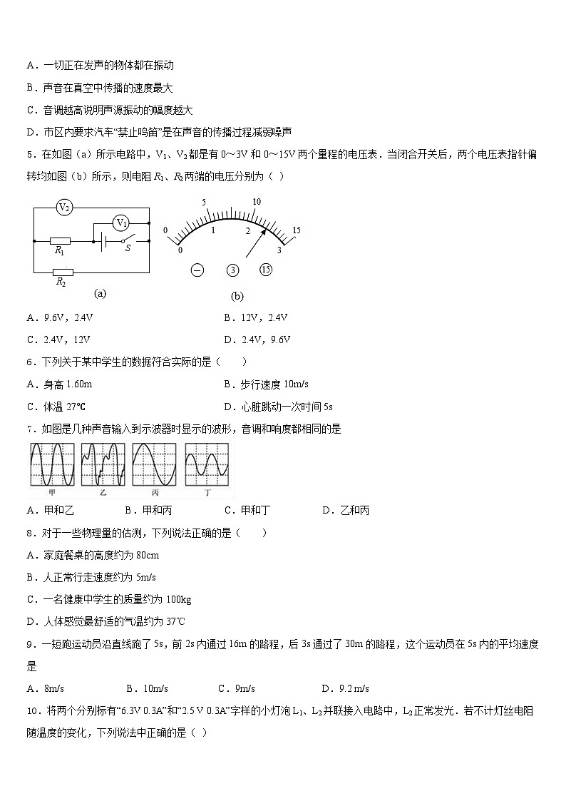 2023-2024学年海南省琼中学黎族苗族自治县物理八年级第一学期期末质量跟踪监视试题含答案第2页