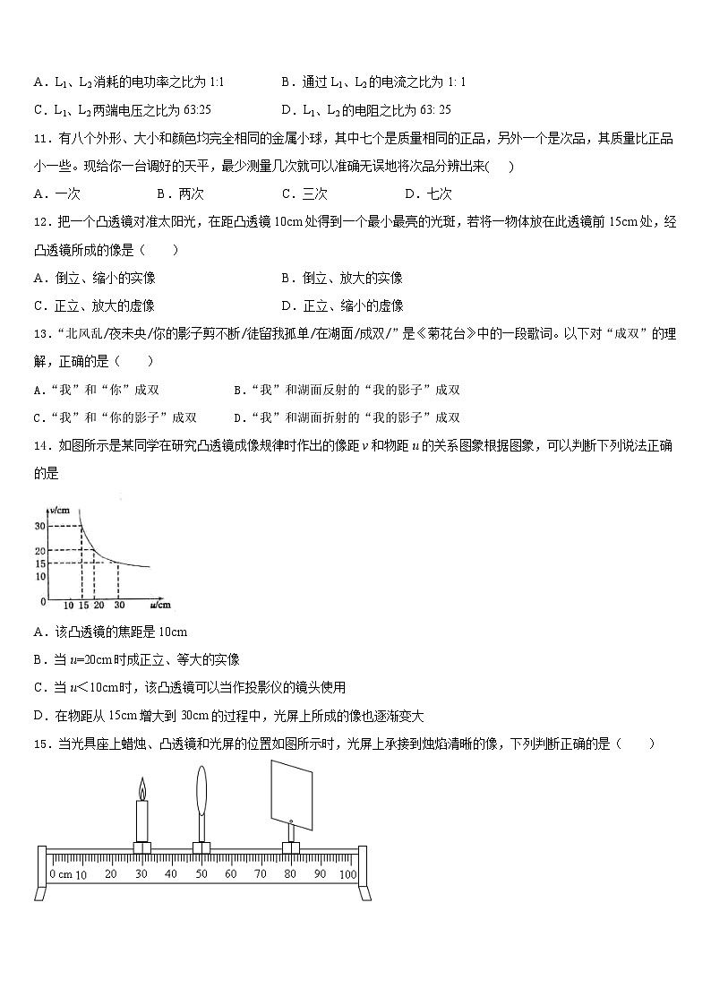 2023-2024学年海南省琼中学黎族苗族自治县物理八年级第一学期期末质量跟踪监视试题含答案第3页