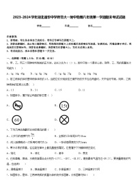 2023-2024学年湖北省华中学师范大一附中物理八年级第一学期期末考试试题含答案