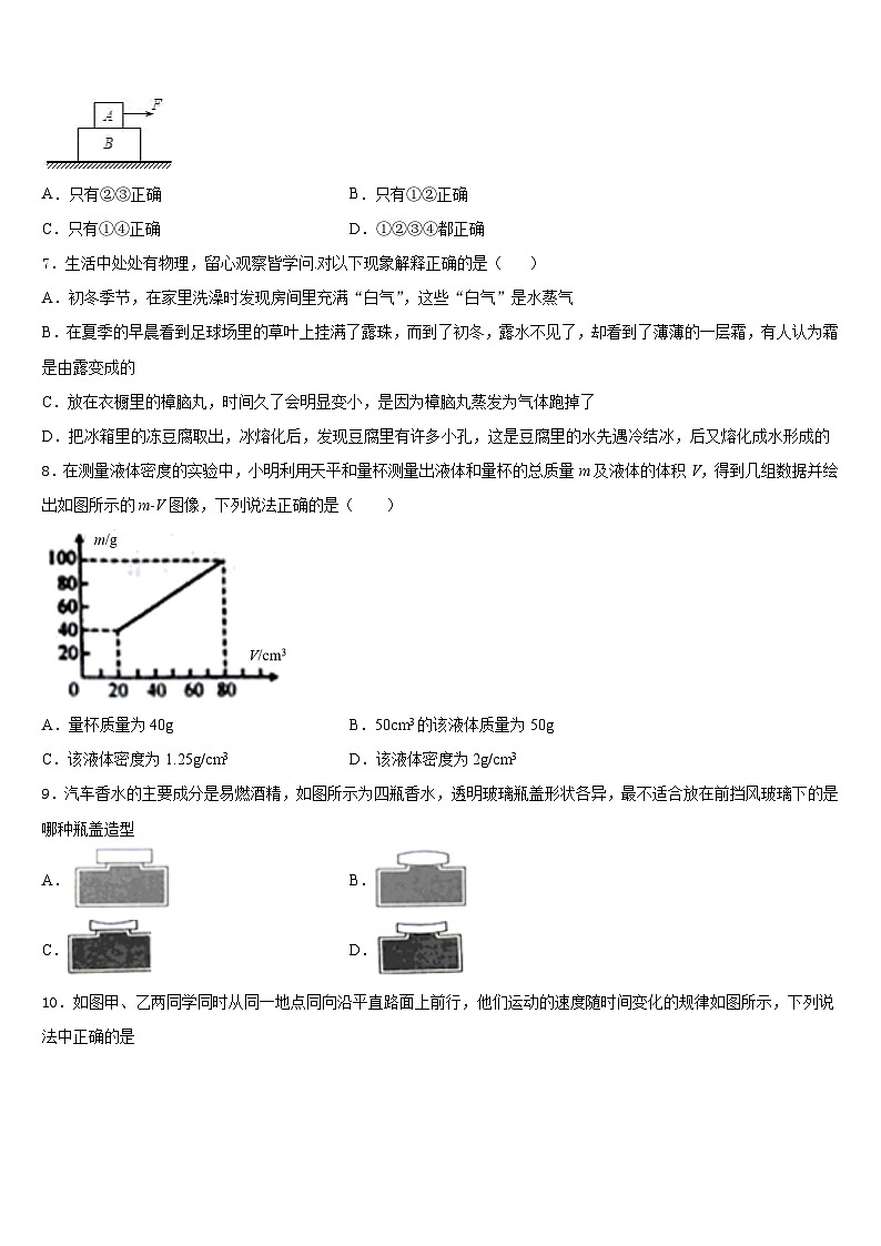 2023-2024学年浙江省衢州市Q21教联盟八上物理期末达标检测试题含答案第3页