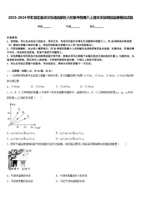 2023-2024学年湖北省武汉东湖高新区六校联考物理八上期末质量跟踪监视模拟试题含答案