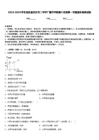 2023-2024学年湖北省武汉市二中学广雅中学物理八年级第一学期期末调研试题含答案