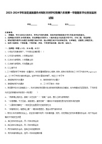 2023-2024学年湖北省宜昌市点军区天问学校物理八年级第一学期期末学业质量监测试题含答案