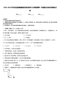 2023-2024学年湖北省襄阳襄城区四校联考八年级物理第一学期期末达标检测模拟试题含答案