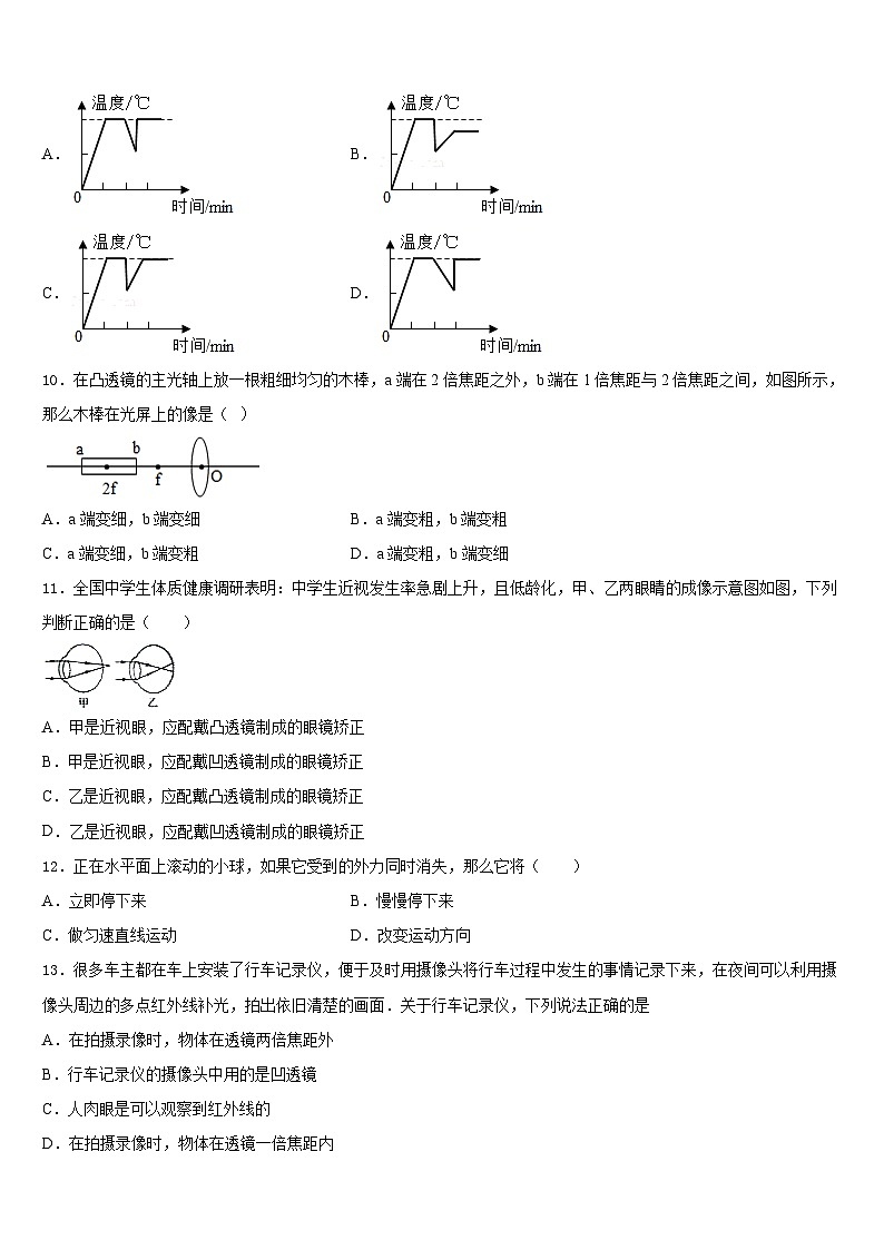 2023-2024学年湖南省涟源市六亩塘中学八年级物理第一学期期末检测试题含答案第3页