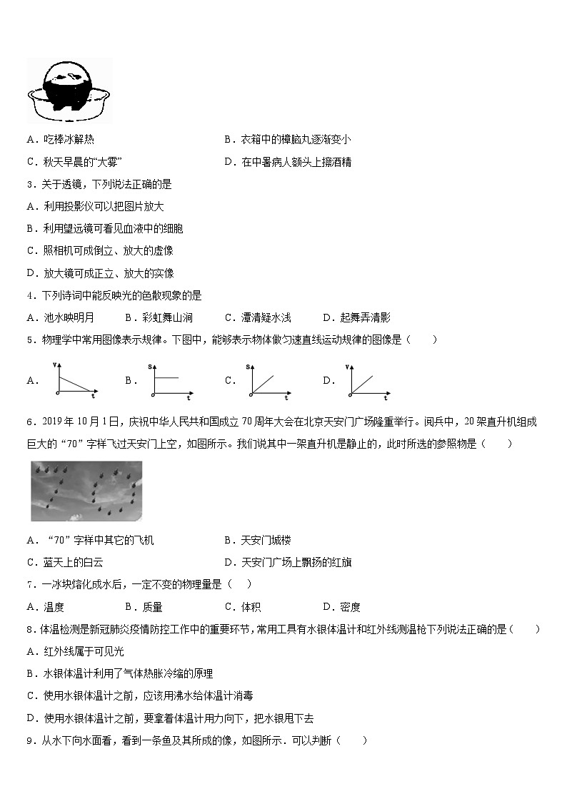 2023-2024学年湖南省武冈市物理八年级第一学期期末考试模拟试题含答案第2页