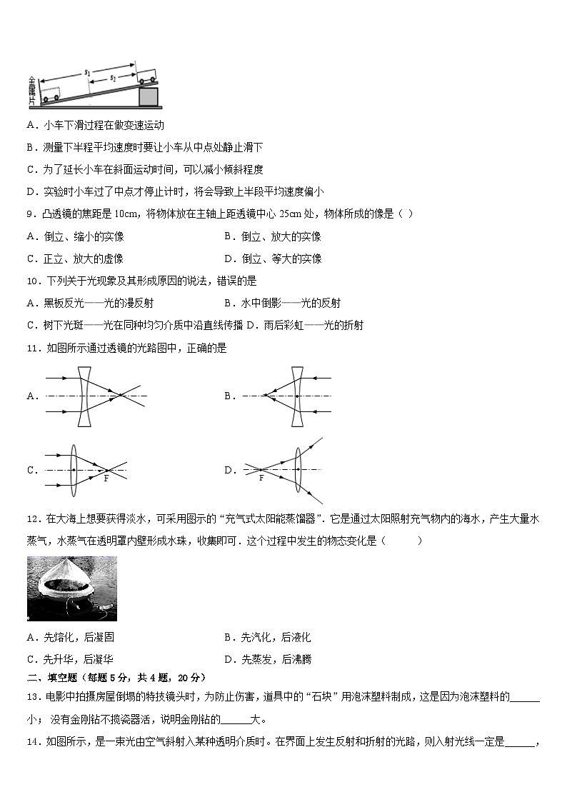 2023-2024学年湖南省邵阳市第十一中学八上物理期末质量跟踪监视模拟试题含答案第3页
