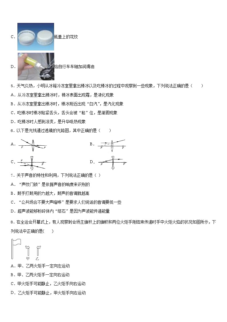 2023-2024学年湖南省益阳市物理八上期末检测试题含答案第2页
