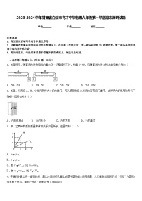 2023-2024学年甘肃省白银市育才中学物理八年级第一学期期末调研试题含答案