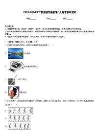 2023-2024学年甘肃省甘南物理八上期末联考试题含答案