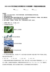 2023-2024学年甘肃省兰州市第四片区八年级物理第一学期期末调研模拟试题含答案