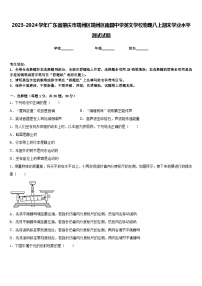 2023-2024学年广东省肇庆市端州区端州区南国中学英文学校物理八上期末学业水平测试试题含答案