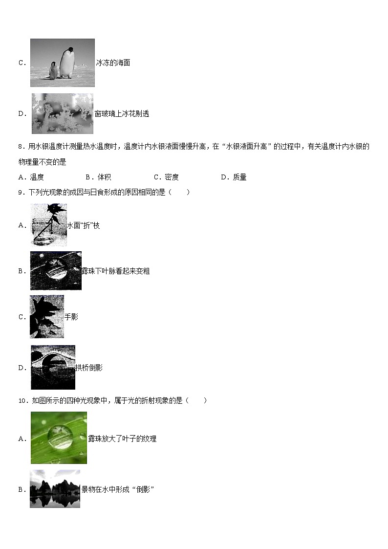 2023-2024学年江苏省苏州市青云中学物理八年级第一学期期末学业水平测试试题含答案第3页