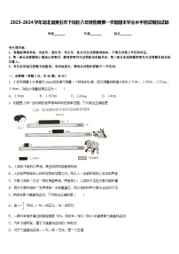 2023-2024学年湖北省黄石市下陆区八年级物理第一学期期末学业水平测试模拟试题含答案