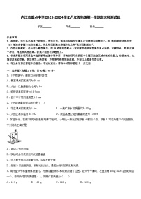 内江市重点中学2023-2024学年八年级物理第一学期期末预测试题含答案