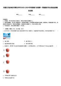 内蒙古巴彦淖尔市第五中学2023-2024学年物理八年级第一学期期末学业质量监测模拟试题含答案