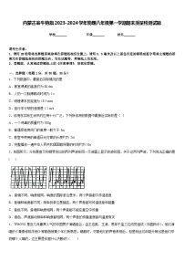 内蒙古翁牛特旗2023-2024学年物理八年级第一学期期末质量检测试题含答案